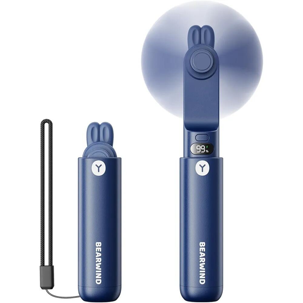 Portable Handheld Mini Fan: 2 in 1 Rechargeable Hand Held Fan with Backup Power